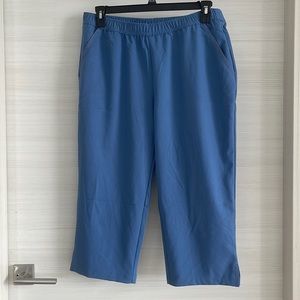 NWT EMILY DANIELS PULL ON CAPRI BLUE SIZE LARGE